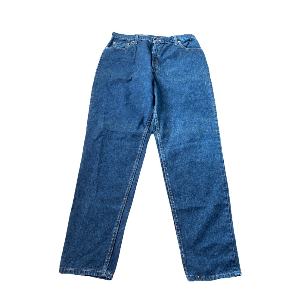 Vintage 90s Levis 550 Womens Relaxed Fit Tapered Leg Blue Mom Jeans Sz 16 M